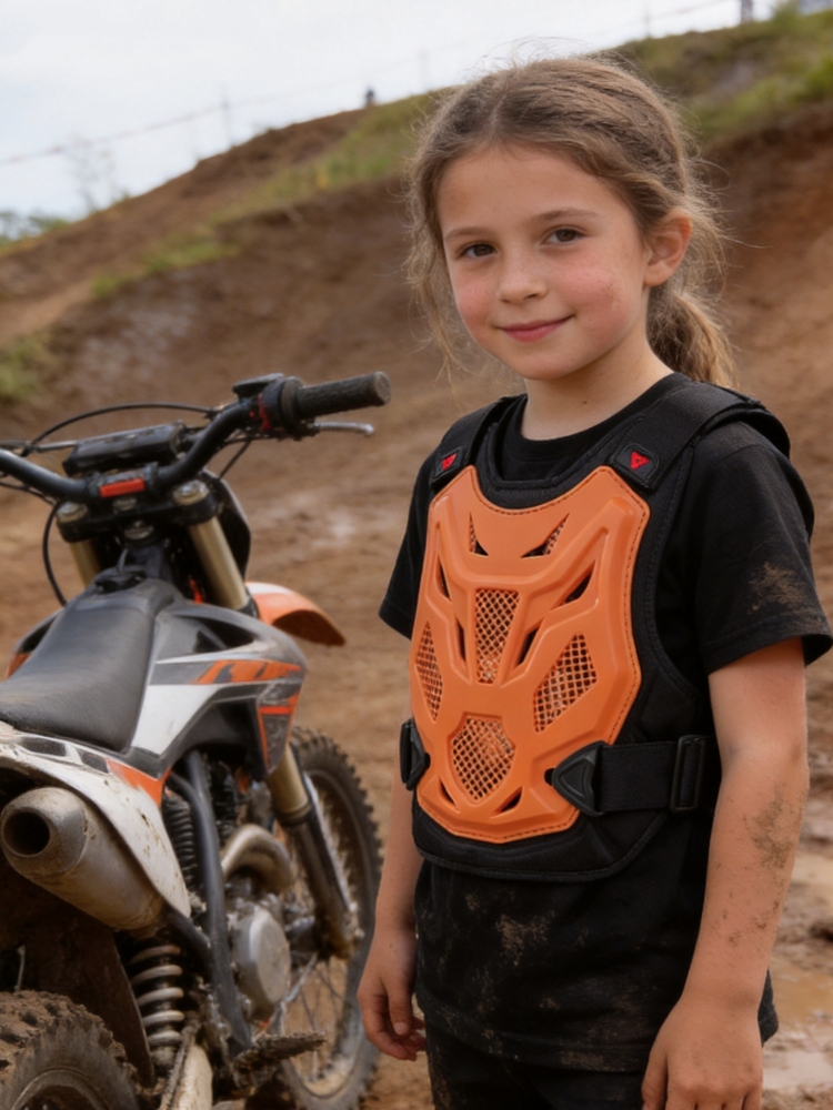 Chest Protector Armor - VEMAR Kinder-Jugend-Motocross-Schutzweste Brust- und Rückenprotektor Ganzjahres-Schutzausrüstung