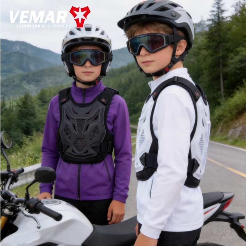Chest Protector Armor - VEMAR Kinder/Jugend Motorrad-Schutzweste, Teenager Kinder Sturzschutz
